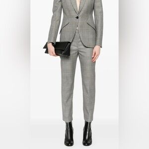 Alexander McQueen Gray Prince of Whales Women’s Wool Trousers